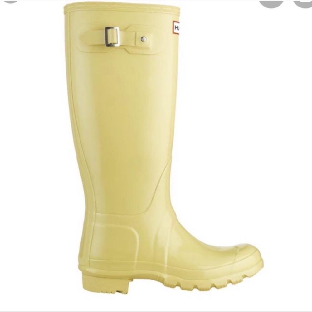 Hunter light yellow boots
